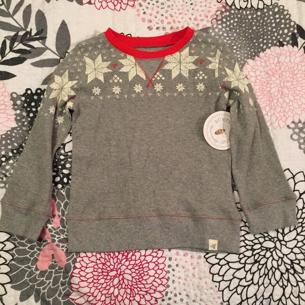 NWT Burt’s Bees Kids Fair Island Thermal Top 4T